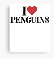 I Love Penguins For Jungle Animals Wildlife Metal Print