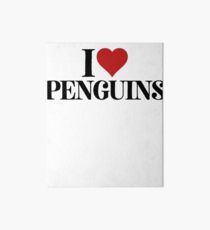 I Love Penguins For Jungle Animals Wildlife Art Board