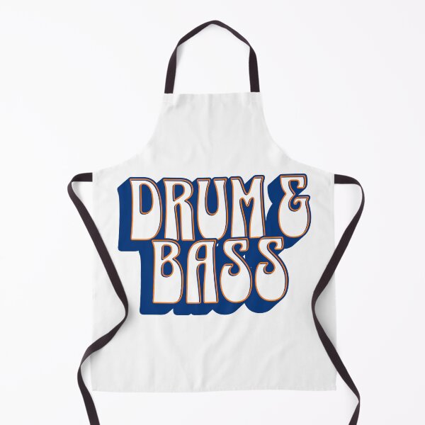 Item preview, DRUM AND BASS - Dropshadow Outline (blue/orange)  designed and sold by Discothreadz.