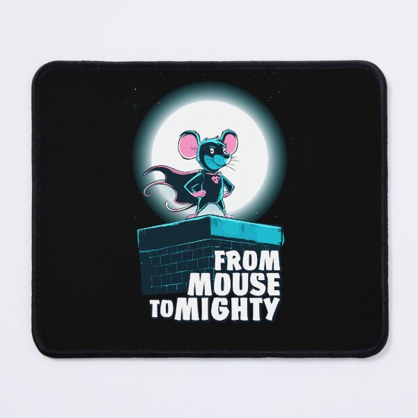 Item preview, Supermouse with Mask and Cape on Rooftop under Full Moon - From Mouse to Mighty designed and sold by BNCH44.