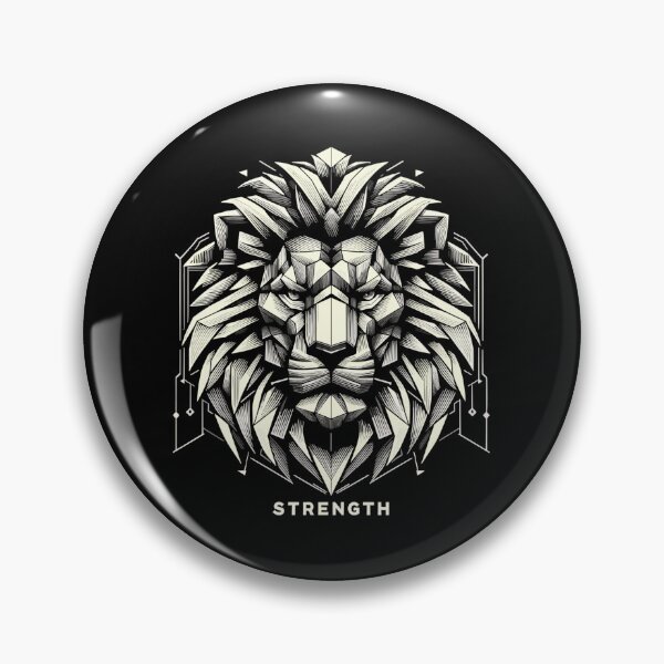 Item preview, lion lion head geometric geometry strength gift designed and sold by Pineapple-Tree.