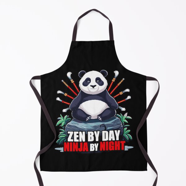 Item preview, Zen Panda Meditating on Rock with Hidden Weapons - Zen by Day, Ninja by Night designed and sold by BNCH44.