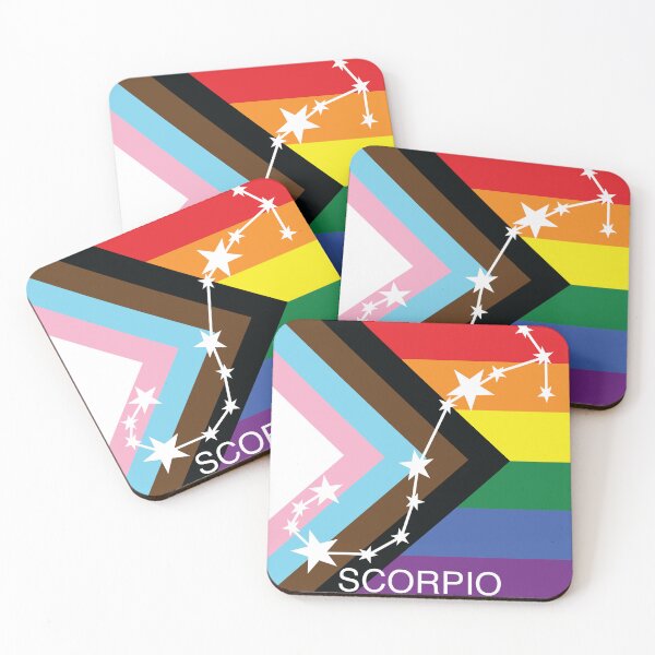 Item preview, Scorpio Constellation Progress Pride Flag designed and sold by EnchantedNewfy.