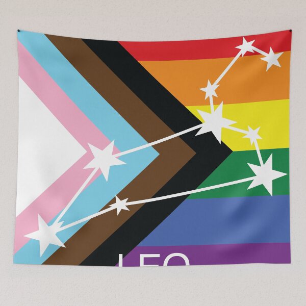 Item preview, Leo Constellation Progress Pride Flag designed and sold by EnchantedNewfy.