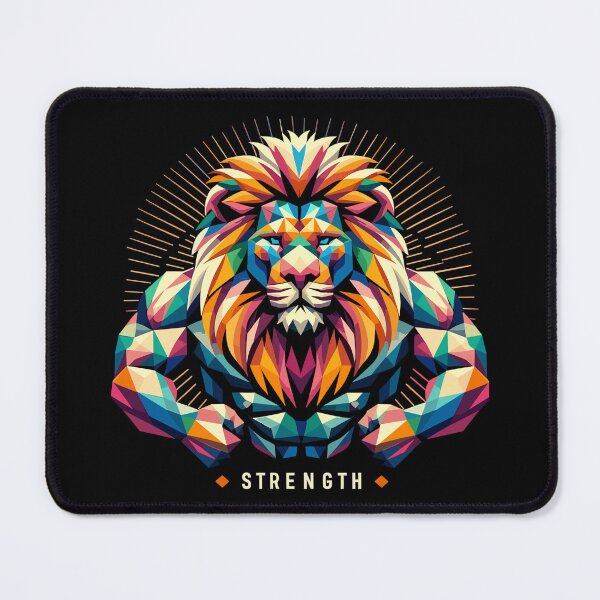 Item preview, lion lion head geometric geometry strength muscles gift designed and sold by Pineapple-Tree.