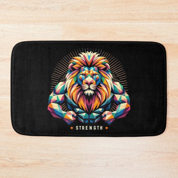 Item preview, lion lion head geometric geometry strength muscles gift designed and sold by Pineapple-Tree.