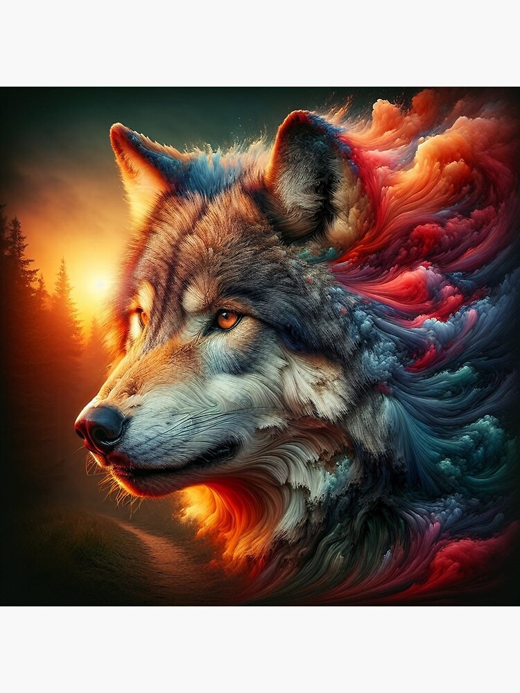 Thumbnail 7 of 7, Framed Art Print, Wolf designed and sold by LenCarol.