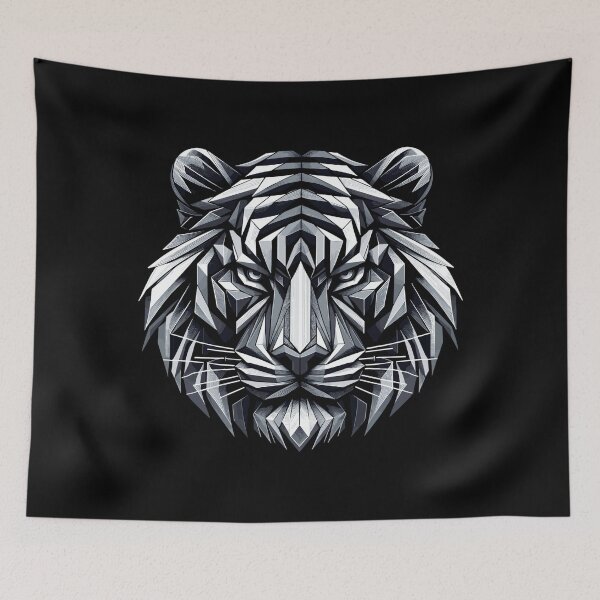 Item preview, Tiger tiger head geometric geometry gift designed and sold by Pineapple-Tree.