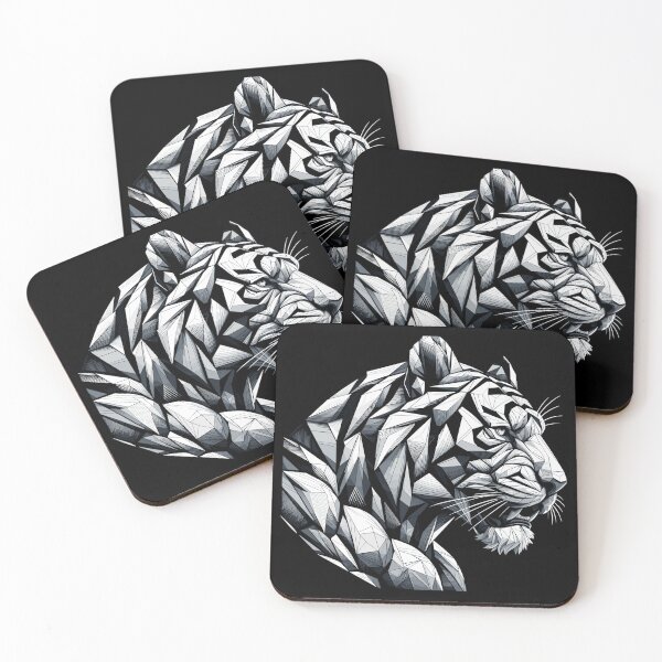 Item preview, Tiger tiger head geometric geometry gift designed and sold by Pineapple-Tree.