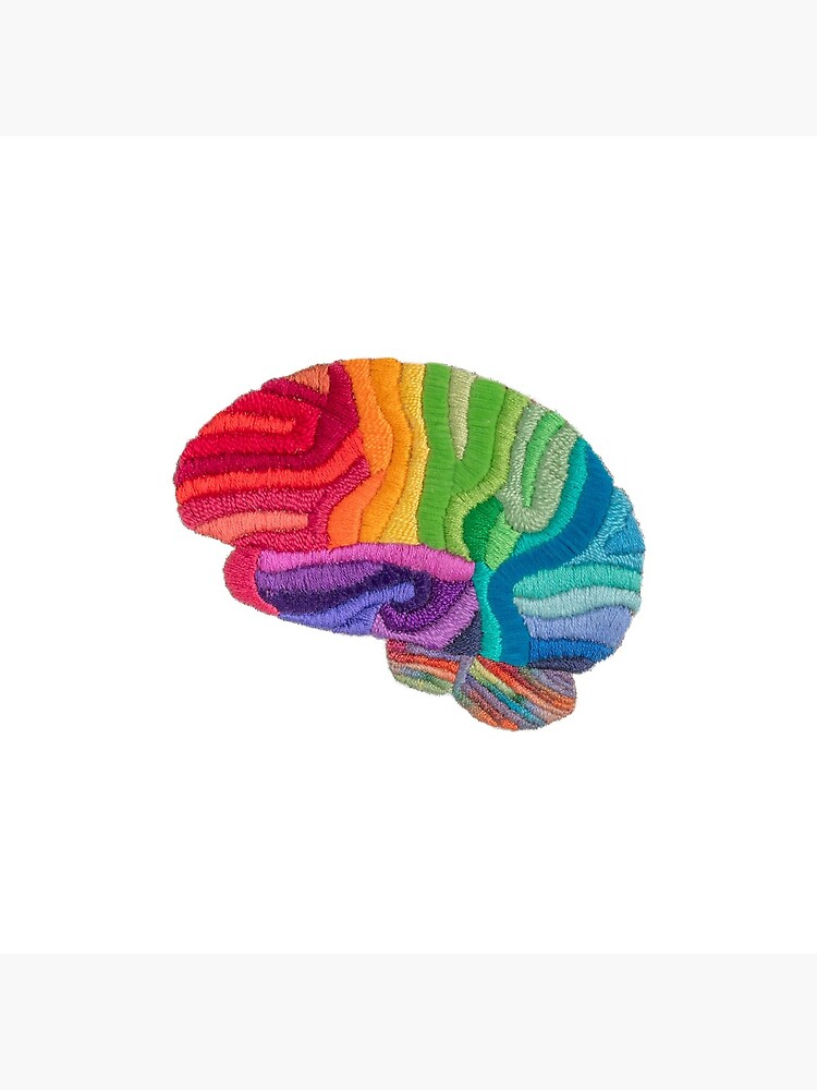 Embroidered Look - Rainbow Brain by Laurabund