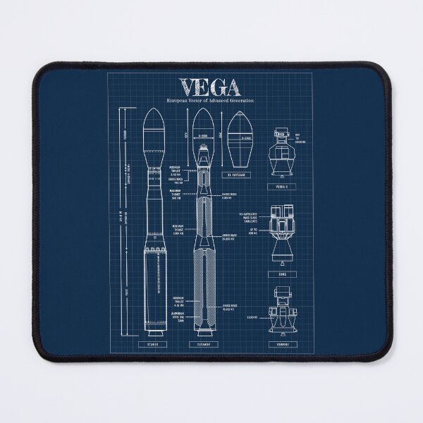 Item preview, Vega Rocket (Navy Blueprint) Vertical Version designed and sold by BGALAXY.