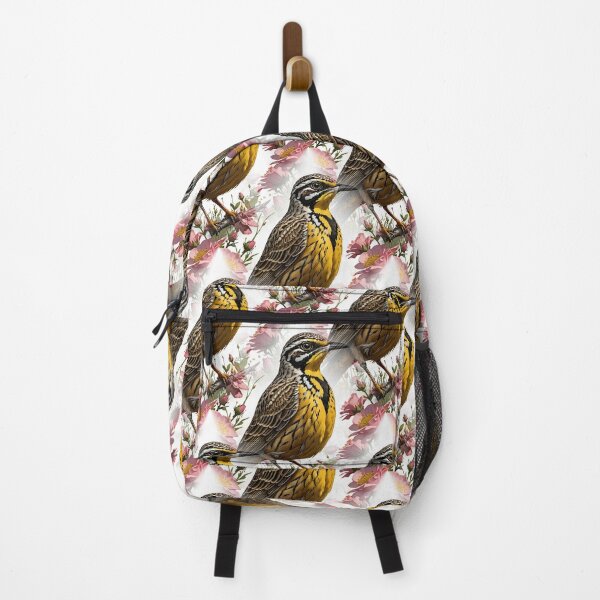 Item preview, Common Western Meadowlark Surrounded By Prairie Roses designed and sold by taiche.