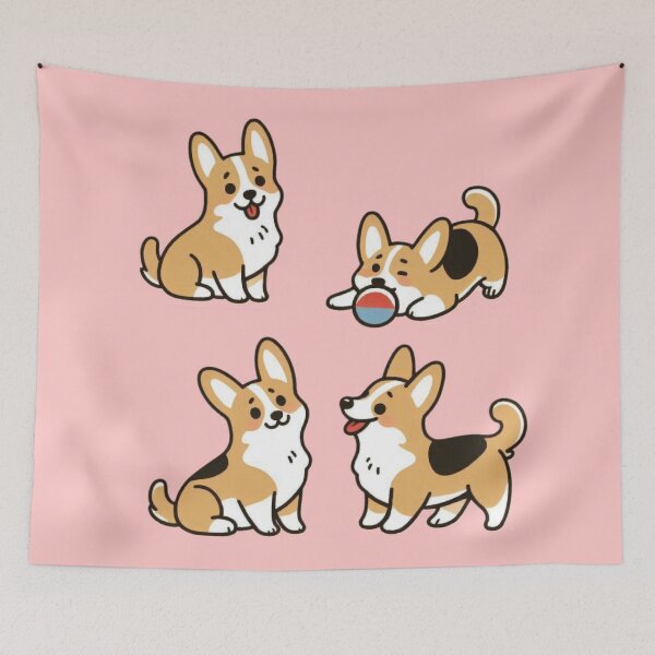 Artikelvorschau, Corgi-Set Süßer Corgi entworfen und verkauft von VerveVerseBoo.