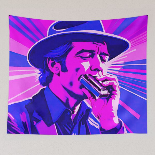 Item preview, Blues Virtuoso: Harmonica Player designed and sold by GrizzlyCollective.