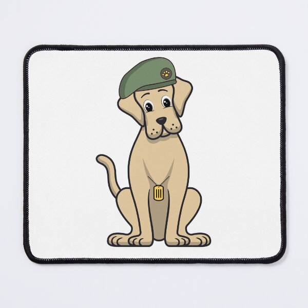 Item preview, Funny Big Brown Dog green beret designed and sold by Pet Station.