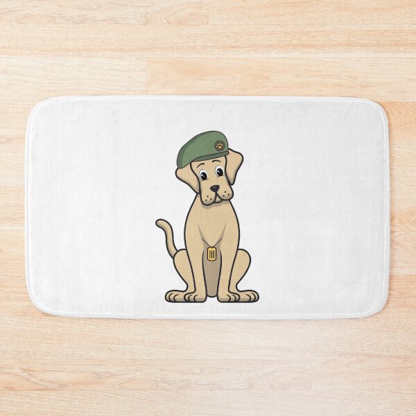 Item preview, Funny Big Brown Dog green beret designed and sold by Pet Station.