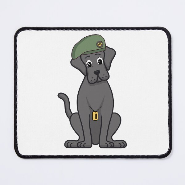Item preview, Funny Big Black Dog green beret designed and sold by Pet Station.