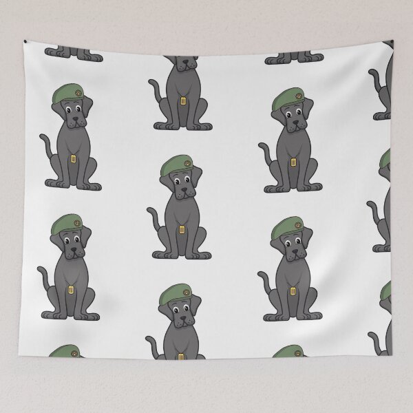 Item preview, Funny Big Black Dog green beret designed and sold by Pet Station.
