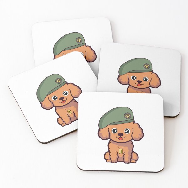 Item preview, Funny Brown Dog green beret designed and sold by Pet Station.