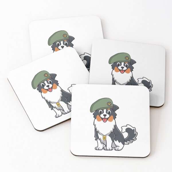 Item preview, Funny Collie Dog green beret designed and sold by Pet Station.