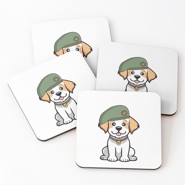 Item preview, Funny Happy Dog green beret designed and sold by Pet Station.
