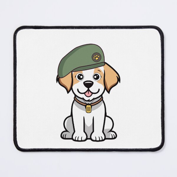 Item preview, Funny Happy Dog green beret designed and sold by Pet Station.