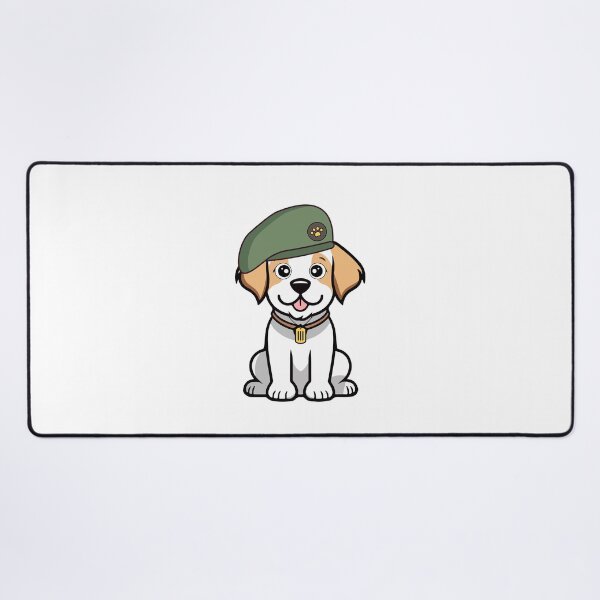 Item preview, Funny Happy Dog green beret designed and sold by Pet Station.