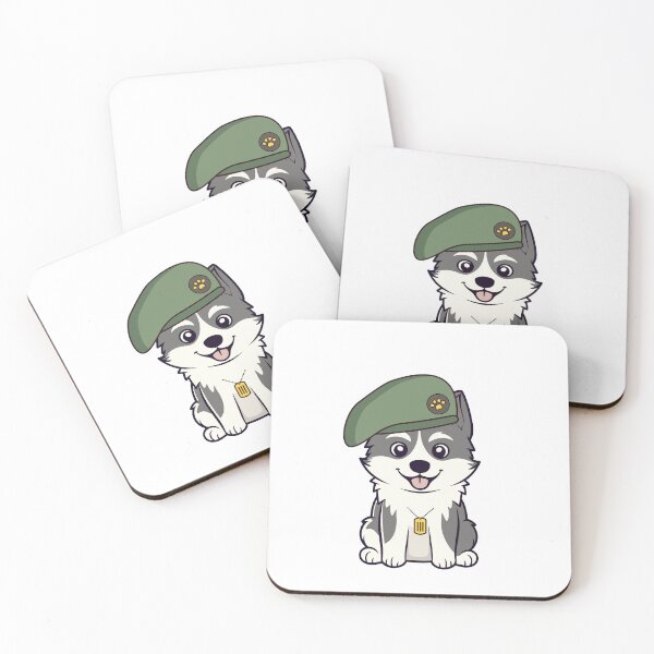 Item preview, Funny Husky Dog green beret designed and sold by Pet Station.