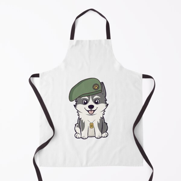 Item preview, Funny Husky Dog green beret designed and sold by Pet Station.