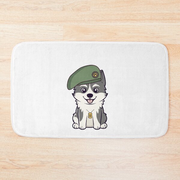 Item preview, Funny Husky Dog green beret designed and sold by Pet Station.