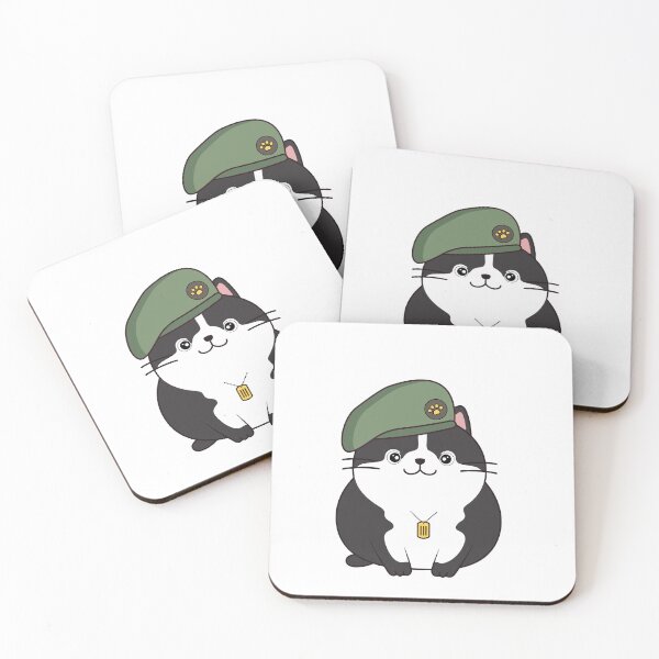 Item preview, Funny Fat Cat is wearing green beret designed and sold by Pet Station.