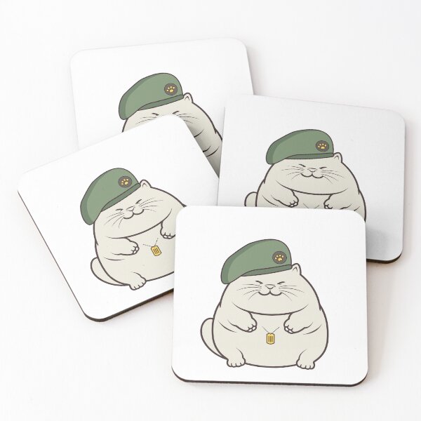Item preview, Funny Sumo Cat is wearing green beret designed and sold by Pet Station.