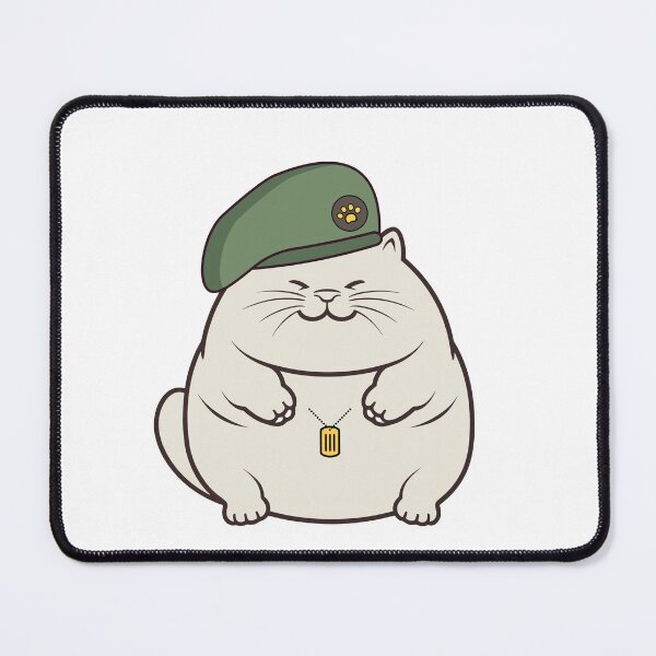 Item preview, Funny Sumo Cat is wearing green beret designed and sold by Pet Station.