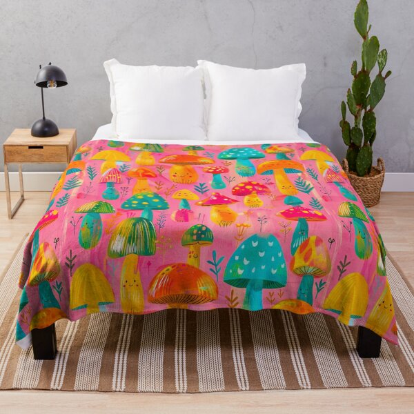 Item preview, Neon mushroom psychedelic forest designed and sold by Artlizzard.