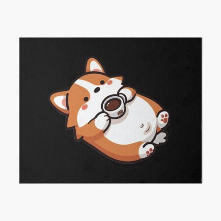 Artikel-Vorschau von Corgi Kaffee Kaffeetrinken, designt und verkauft von VerveVerseBoo.