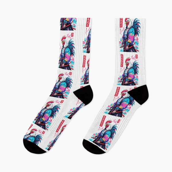 Item preview, Rooster Yokai Vaporwave Aesthetic Samurai Art designed and sold by LuminOrb.