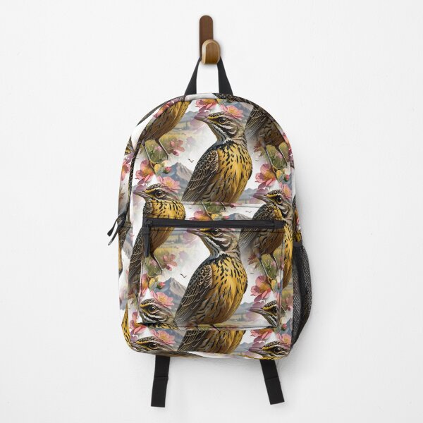 Item preview, Common Western Meadowlark Surrounded By Prairie Roses Pattern 2 designed and sold by taiche.