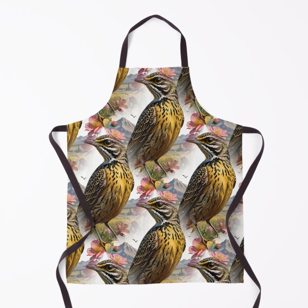 Item preview, Common Western Meadowlark Surrounded By Prairie Roses Pattern 2 designed and sold by taiche.