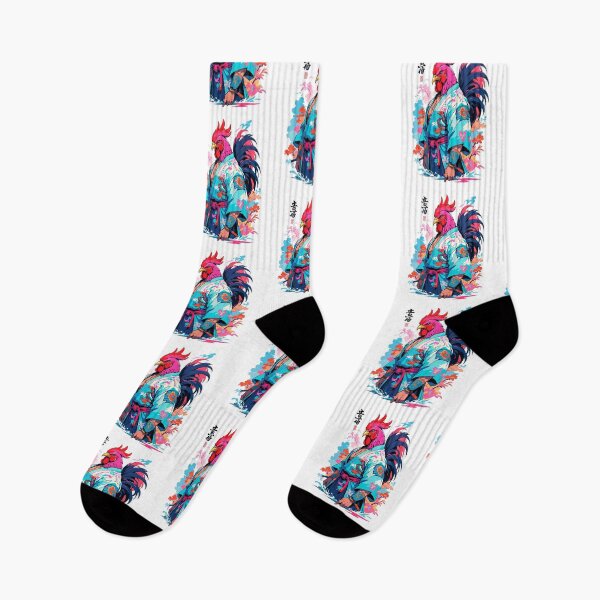 Item preview, Rooster Yokai Vaporwave Aesthetic Samurai Art designed and sold by LuminOrb.