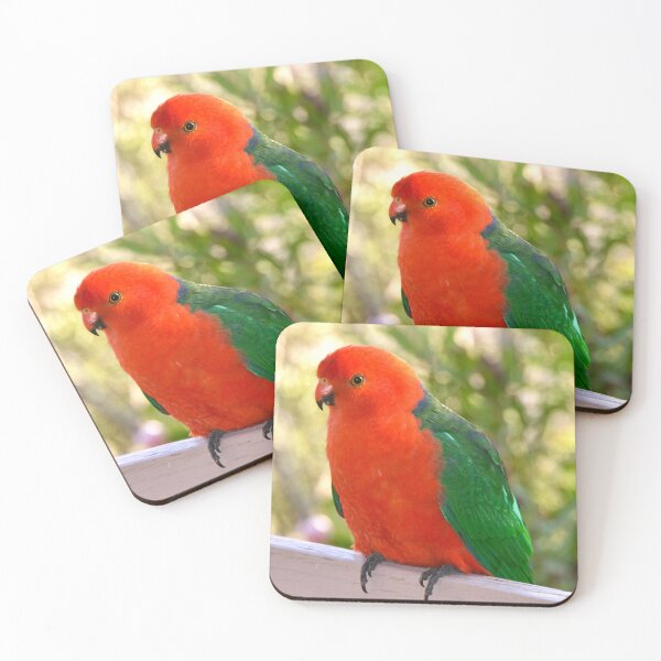 Item preview, Australian Native King Parrot stopping by designed and sold by FancifulsBySue.