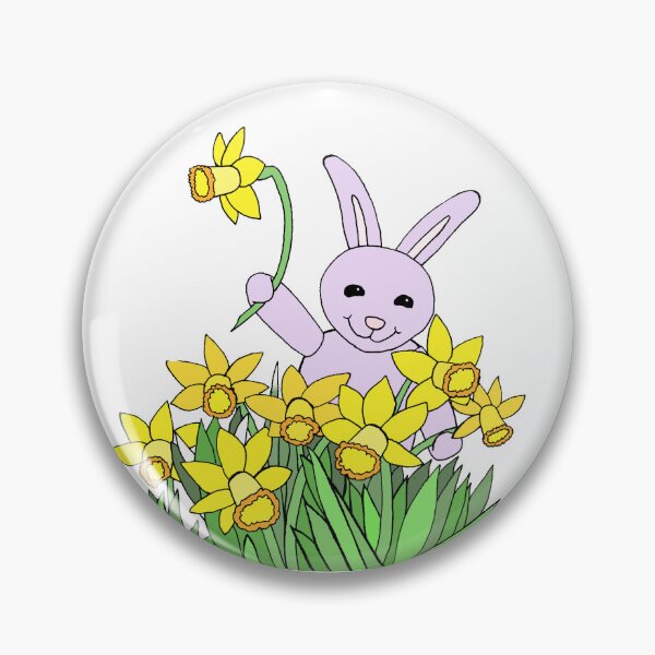 Item preview, Daffodil Bunny Welcoming the Spring Die Cut designed and sold by JoyousArt4u.