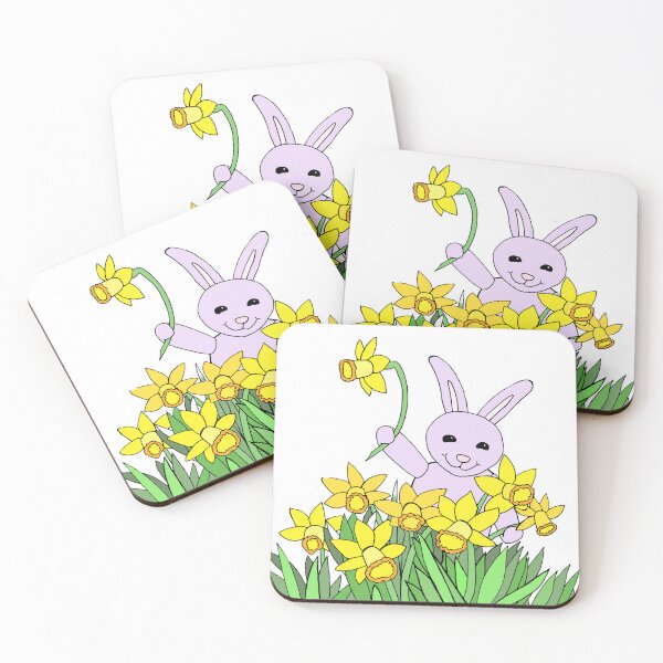 Item preview, Daffodil Bunny Welcoming the Spring Die Cut designed and sold by JoyousArt4u.