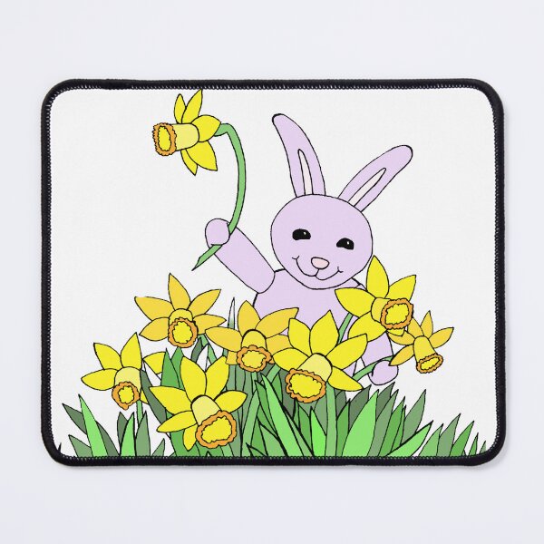 Item preview, Daffodil Bunny Welcoming the Spring Die Cut designed and sold by JoyousArt4u.