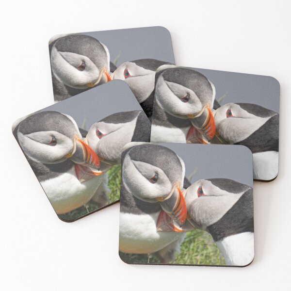 Item preview, puffins kissing designed and sold by kathleenjean.