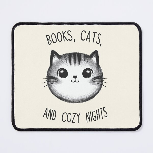 Item preview, Books, Cats, and Cozy Nights Design designed and sold by RuyaFab.