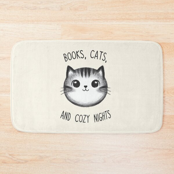 Item preview, Books, Cats, and Cozy Nights Design designed and sold by RuyaFab.