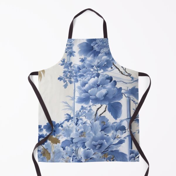 Item preview, Blue and White Floral Chinoiserie designed and sold by Tamas Das.