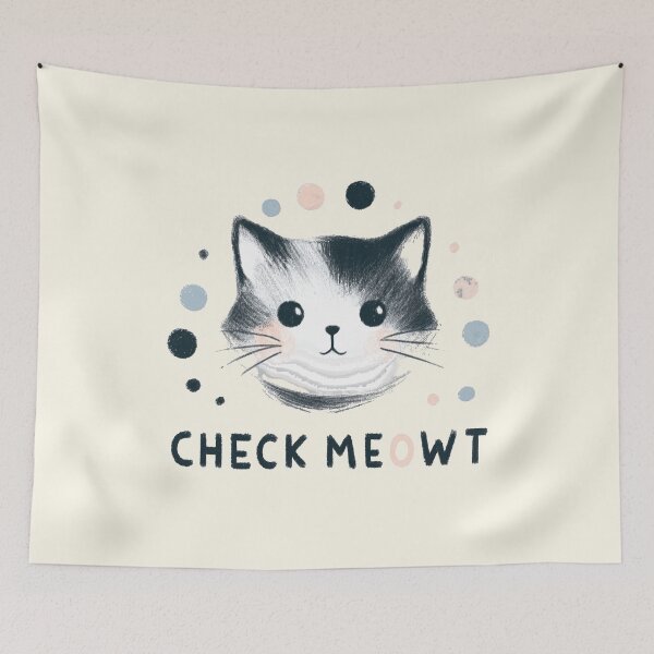 Item preview, Check Meowt Cute Cat Design designed and sold by RuyaFab.