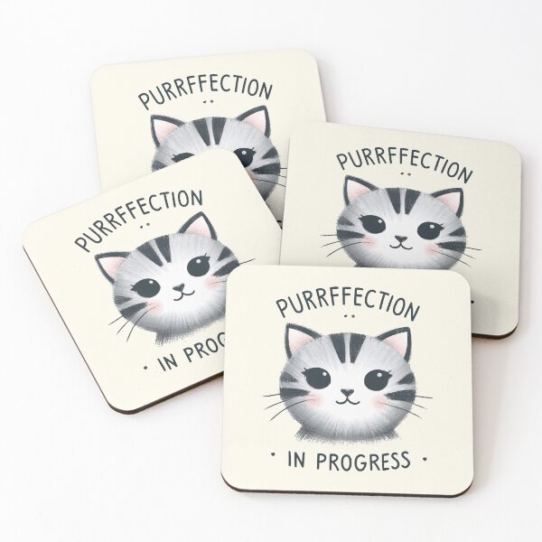 Item preview, Purrfection in Progress Cat Design designed and sold by RuyaFab.