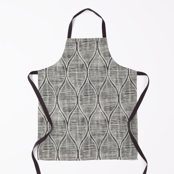 Item preview, Monochrome Grey and Cream Textured Hand Painted Gouache Linework Ogees Pattern designed and sold by micklyn.
